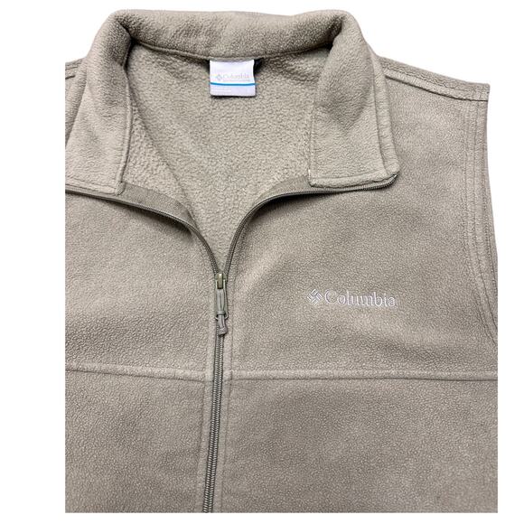 Columbia Vest Mens Full Zip Fleece Green Size L - Picture 4 of 5